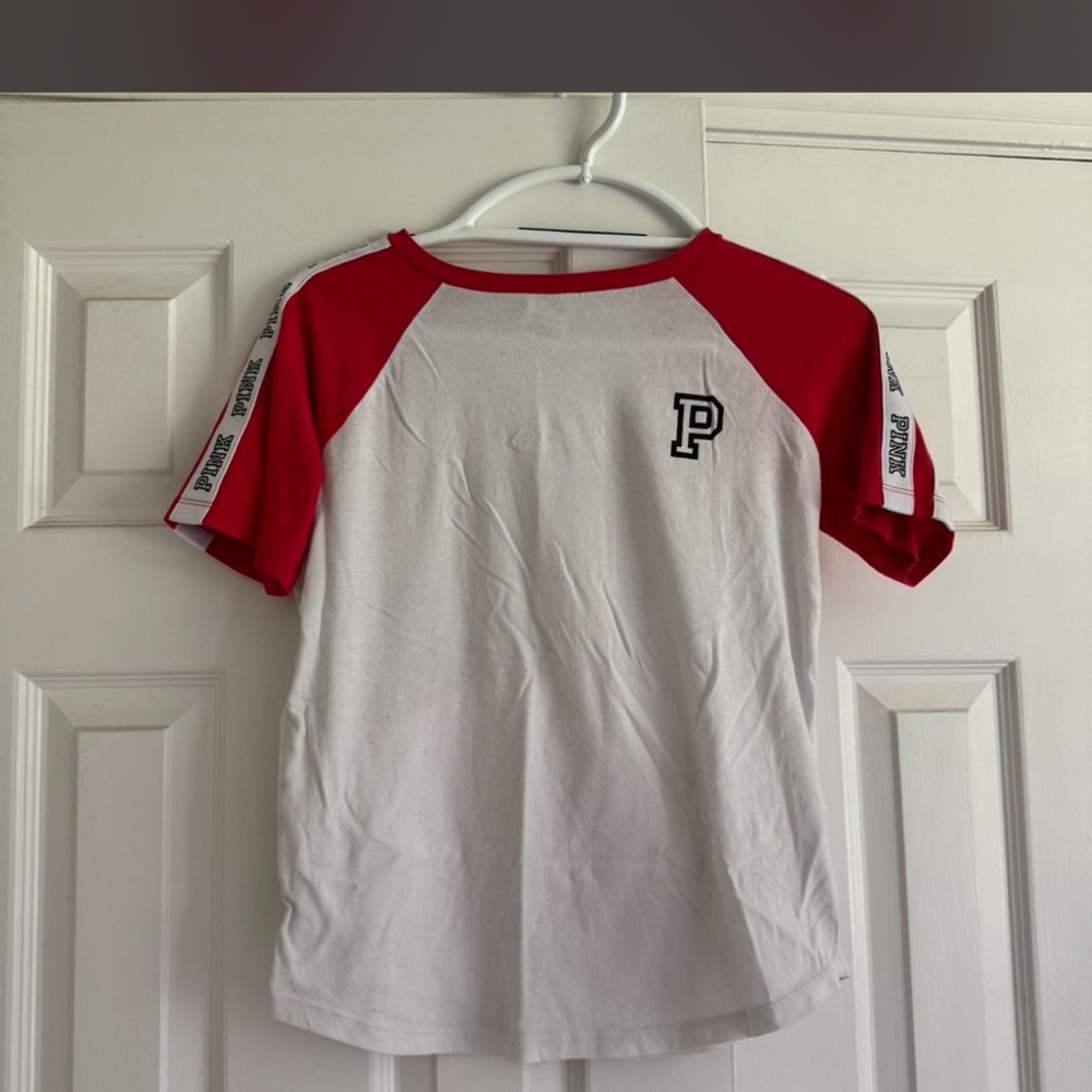 Victoria's Secret Red and White Kids Raglan Tee